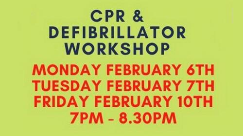 CPR & DEFIBRILLATOR WORKSHOP - 7TH FEB image 1